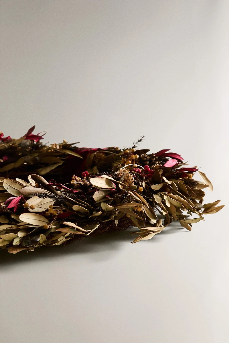 CHRISTMAS WREATH ORNAMENT OLIVE LEAF CHRISTMAS (23.6")