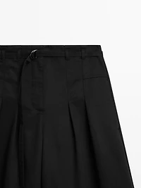 Palazzo trousers with tie