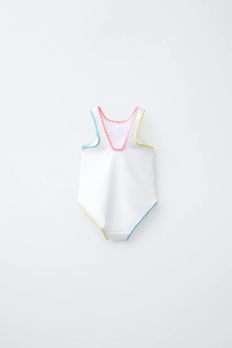 2-6 YEARS / RIBBED CROCHET SWIMSUIT
