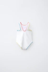 2-6 YEARS / RIBBED CROCHET SWIMSUIT