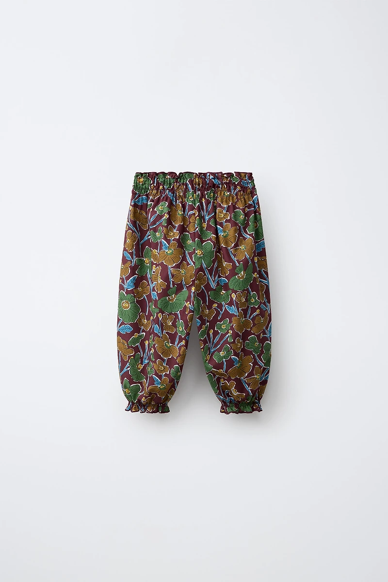 FLORAL PRINT BAGGY PANTS MADE WITH LIBERTY FABRIC
