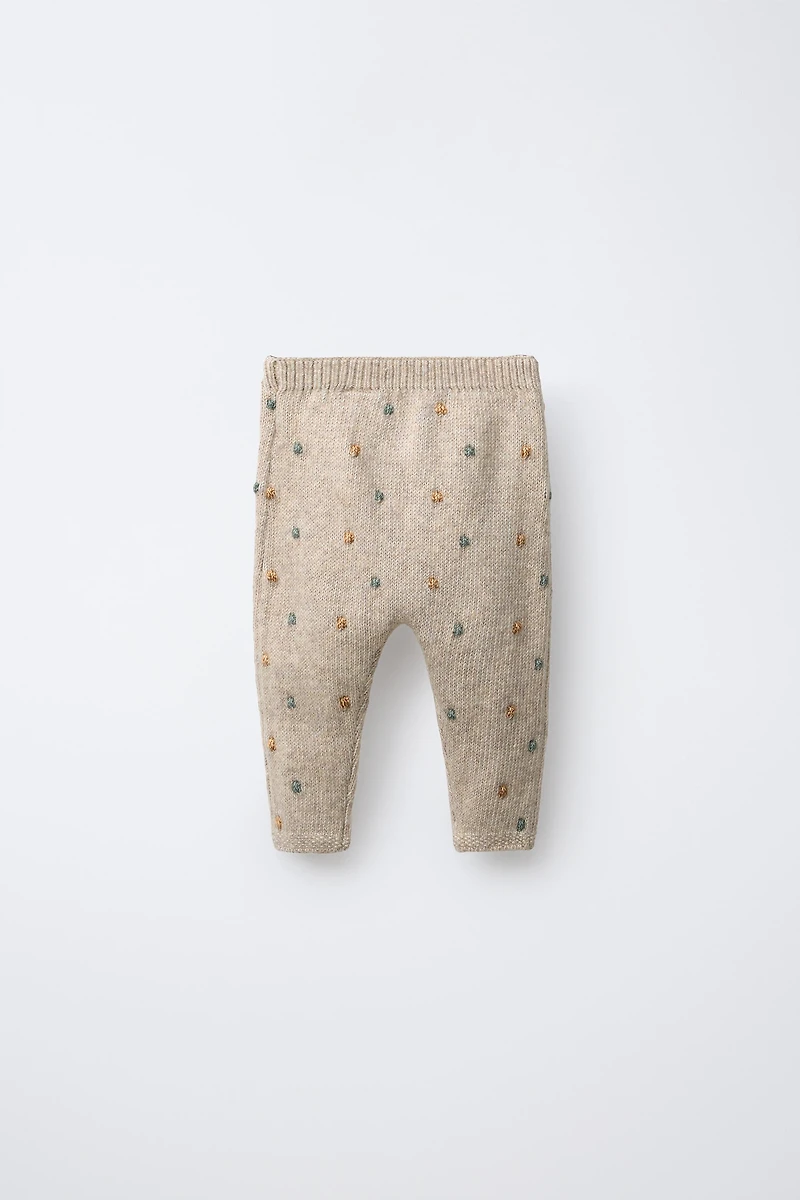 BEADED KNIT PANTS