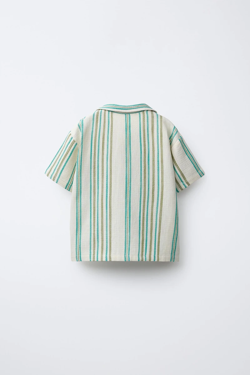CHEMISE À RAYURES TEXTURÉE