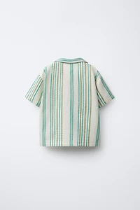 CHEMISE À RAYURES TEXTURÉE