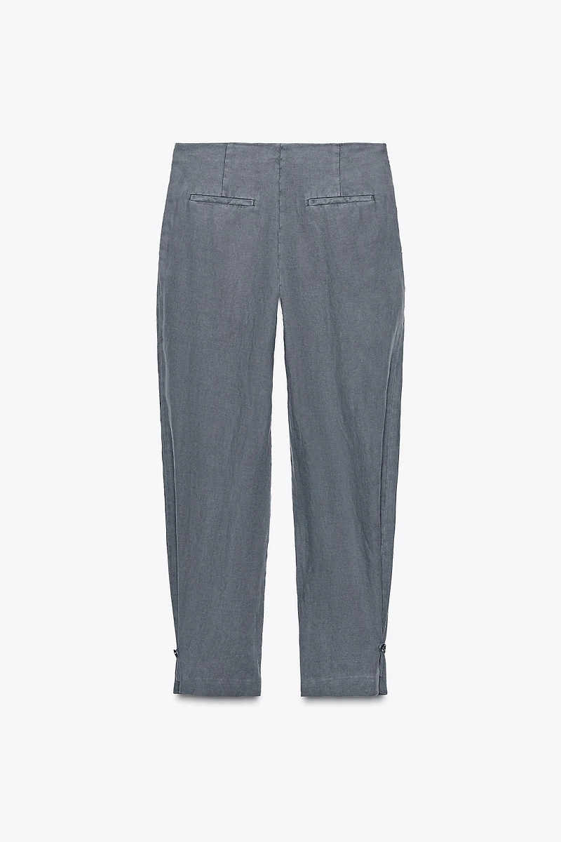 PANTALON LIN À PINCES ZW COLLECTION