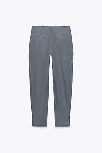 PANTALON LIN À PINCES ZW COLLECTION