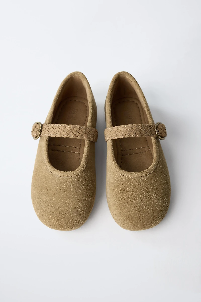 LEATHER BALLET FLATS