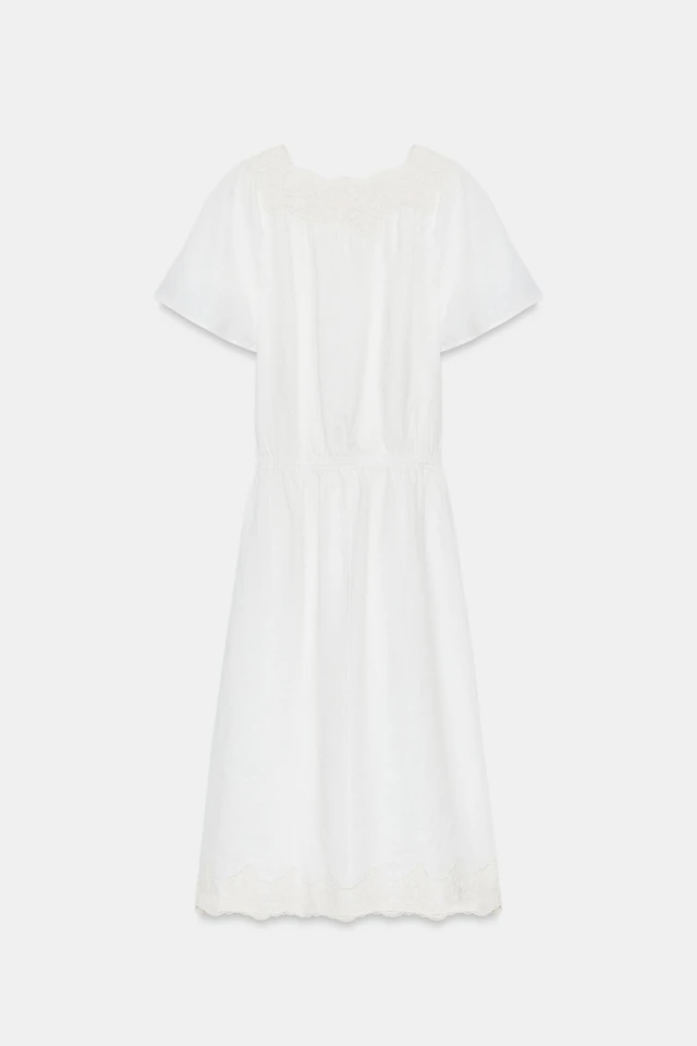 zara pleated poplin dress ZW COLLECTION PLEATED POPLIN DRESS - Pink
