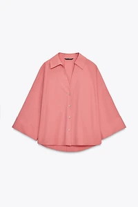 WIDE SLEEVE POPLIN SHIRT