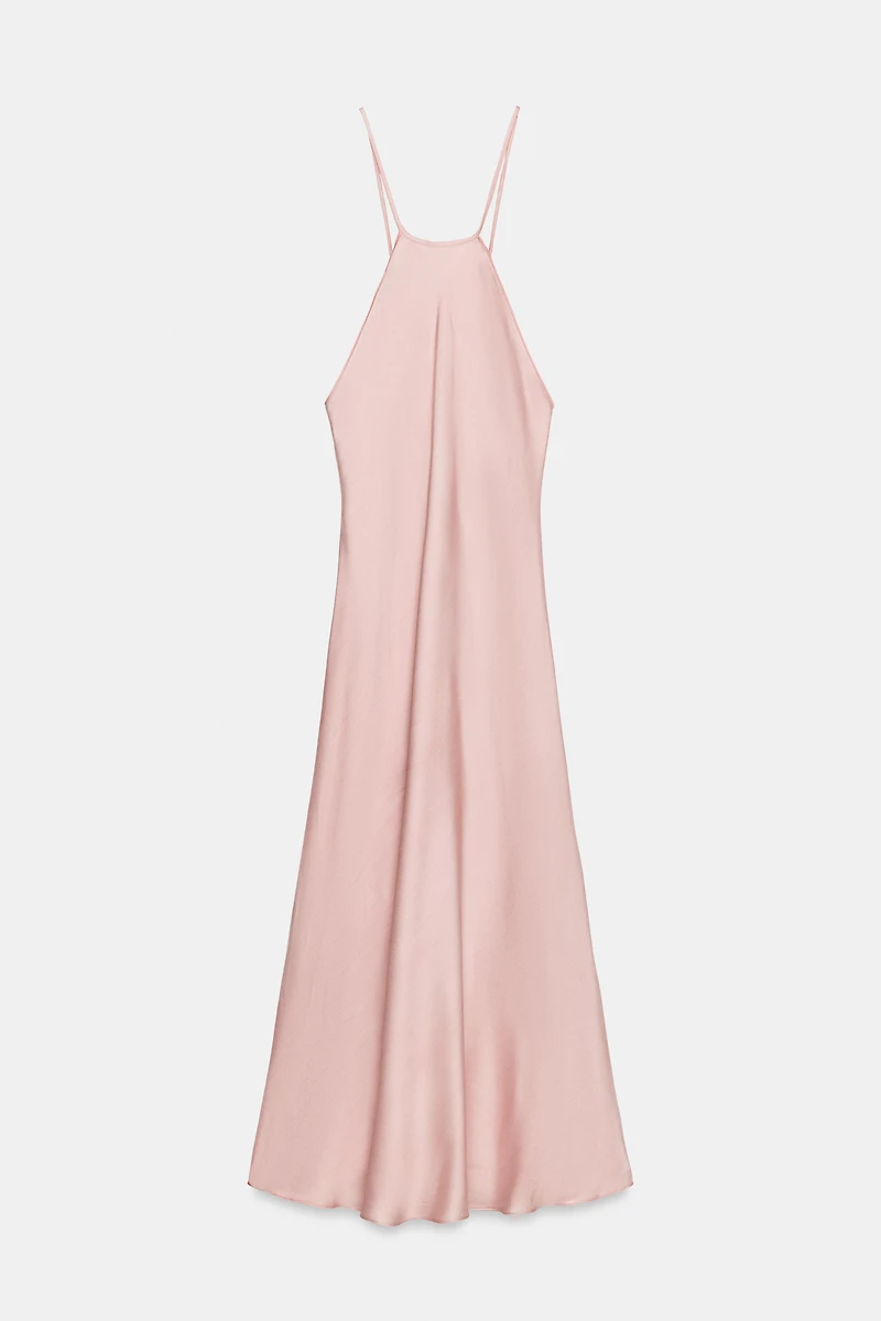 ZW COLLECTION SATIN EFFECT HALTER DRESS