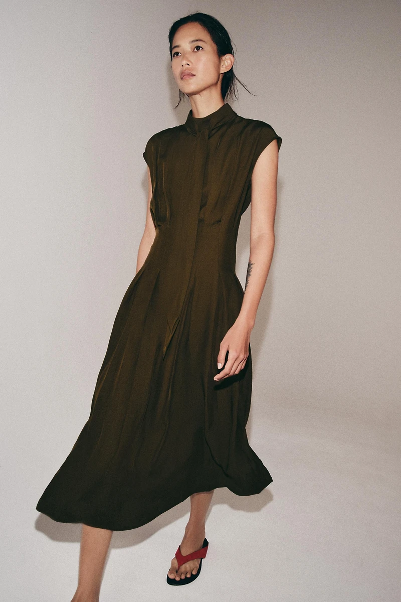ROBE MI-LONGUE À NŒUDS ZW COLLECTION