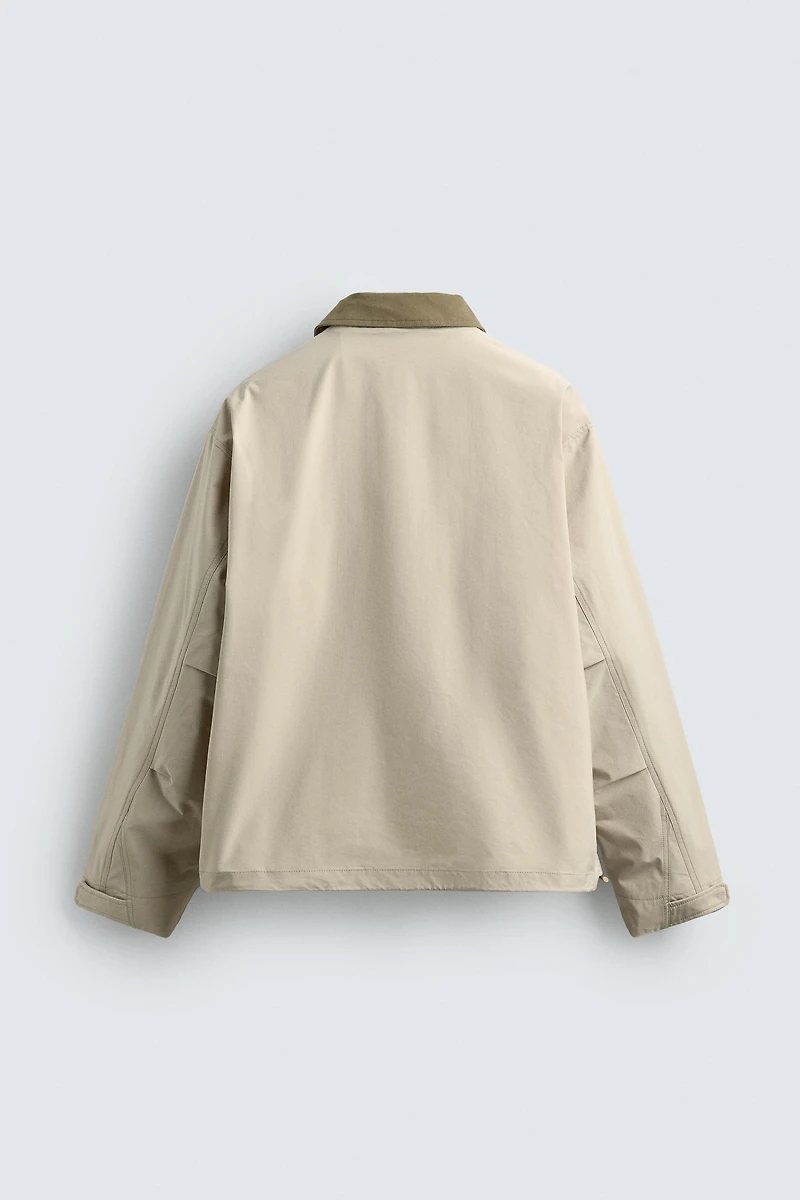 BLOUSON TECHNIQUE COL EN CONTRASTE