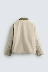 BLOUSON TECHNIQUE COL EN CONTRASTE