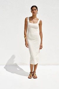 STRETCH SQUARE NECK DRESS