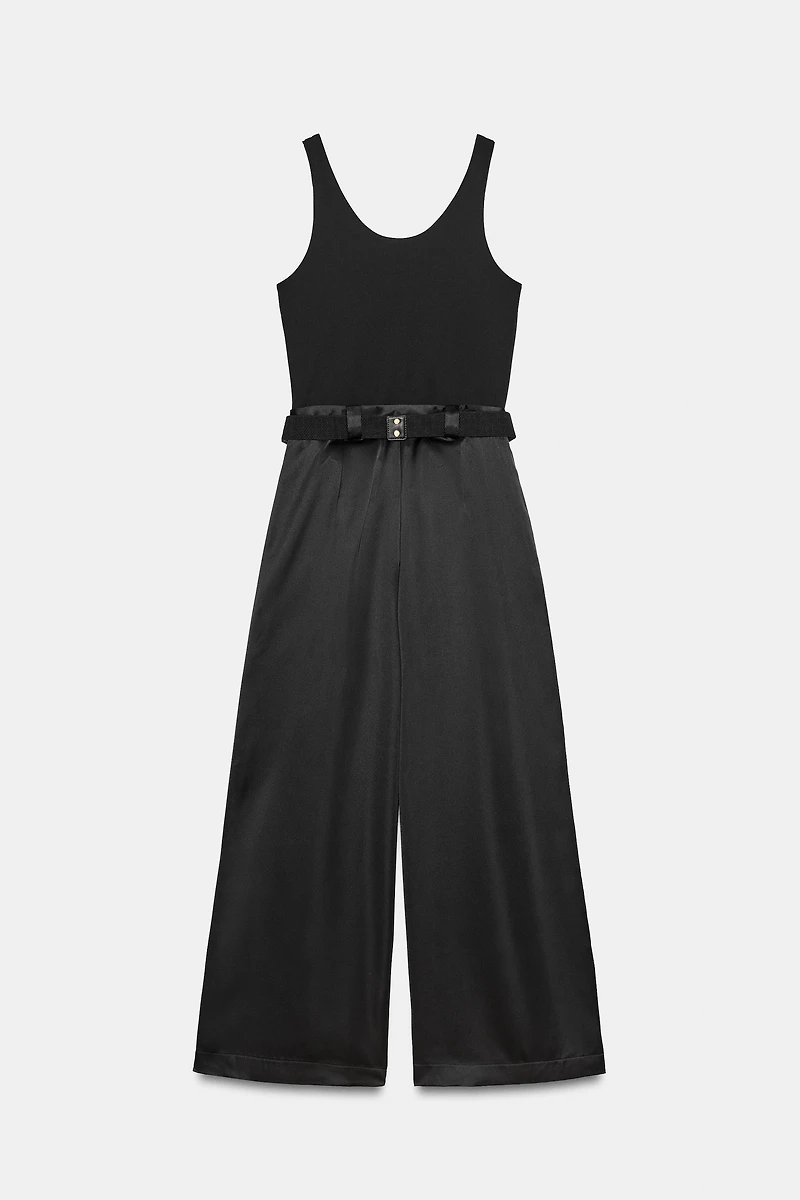 BELTED COMBINATION JUMPSUIT