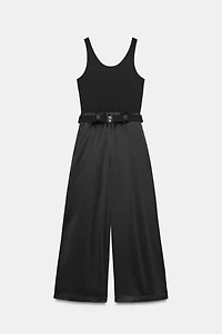 BELTED COMBINATION JUMPSUIT