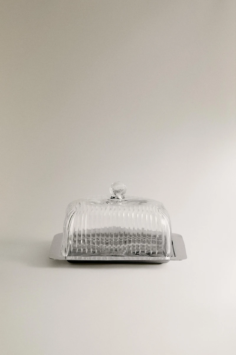 BEURRIER VERRE MÉTAL