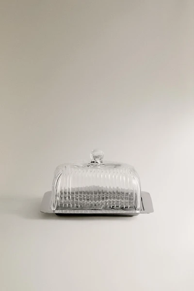 BEURRIER VERRE MÉTAL