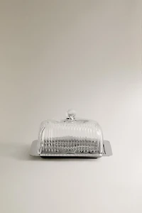 BEURRIER VERRE MÉTAL