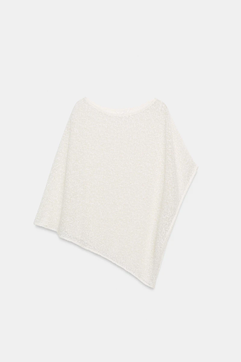 METALLIC THREAD ASYMMETRIC CAPE