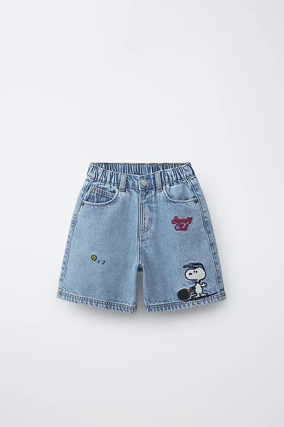 SNOOPY PEANUTS™ DENIM SHORTS