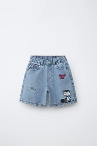 SNOOPY PEANUTS™ DENIM SHORTS