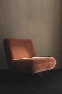 VELVET SWIVEL ACCENT CHAIR