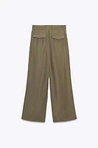 DOUBLE PLEAT FLAP PANTS