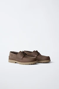 STORIESZ - LEATHER DECK SHOES