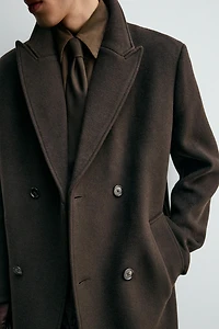 DOUBLE-BREASTED WOOL COAT
