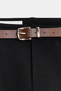 BELTED ANKLE PANTS
