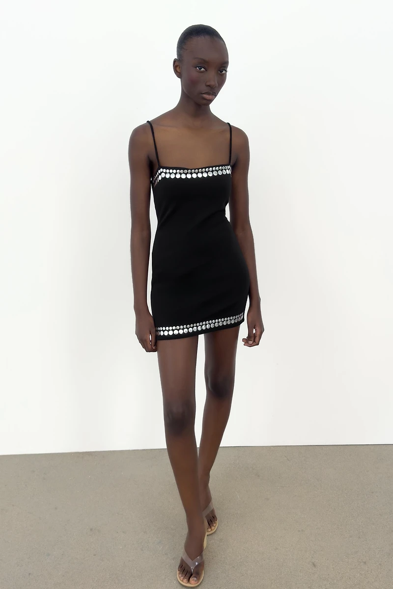 STUDDED MINI DRESS