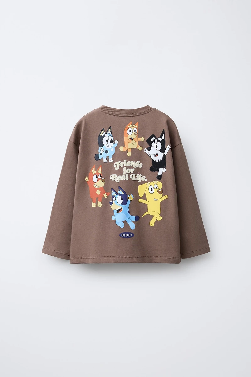 BLUEY © LUDO STUDIO FLOCKED PRINT T-SHIRT