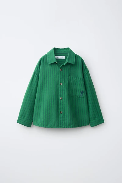 EMBROIDERED STRIPED SHIRT