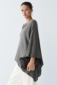 Fine knit cape