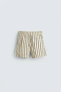 MID-LENGTH STRIPED SWIMSHORTS