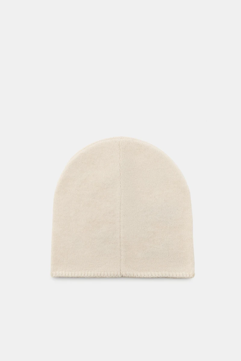 EMBROIDERED KNIT BEANIE HAT