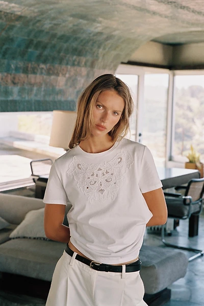 T-SHIRT EN COTON BRODÉ