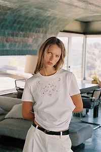 T-SHIRT EN COTON BRODÉ