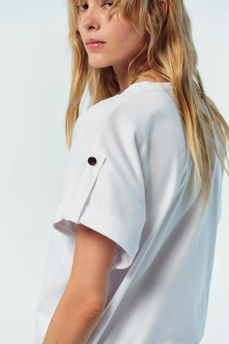 T-SHIRT PATTE BOUTON