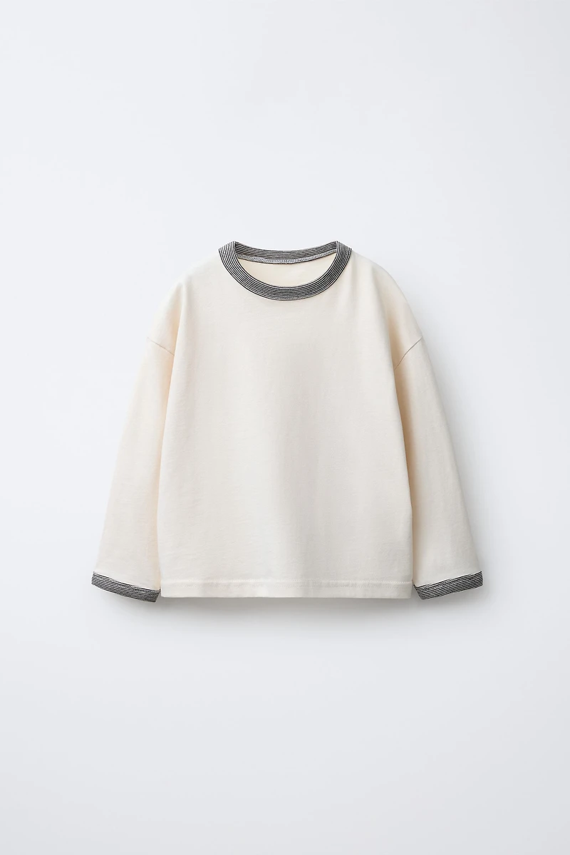 TWO-PACK OF PIPING DETAIL T-SHIRTS