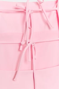 POLKA DOT TIED BACK MINI DRESS