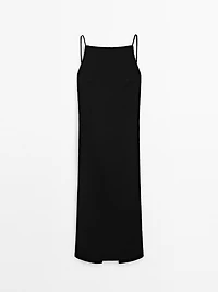 Long dress with rhinestone detail