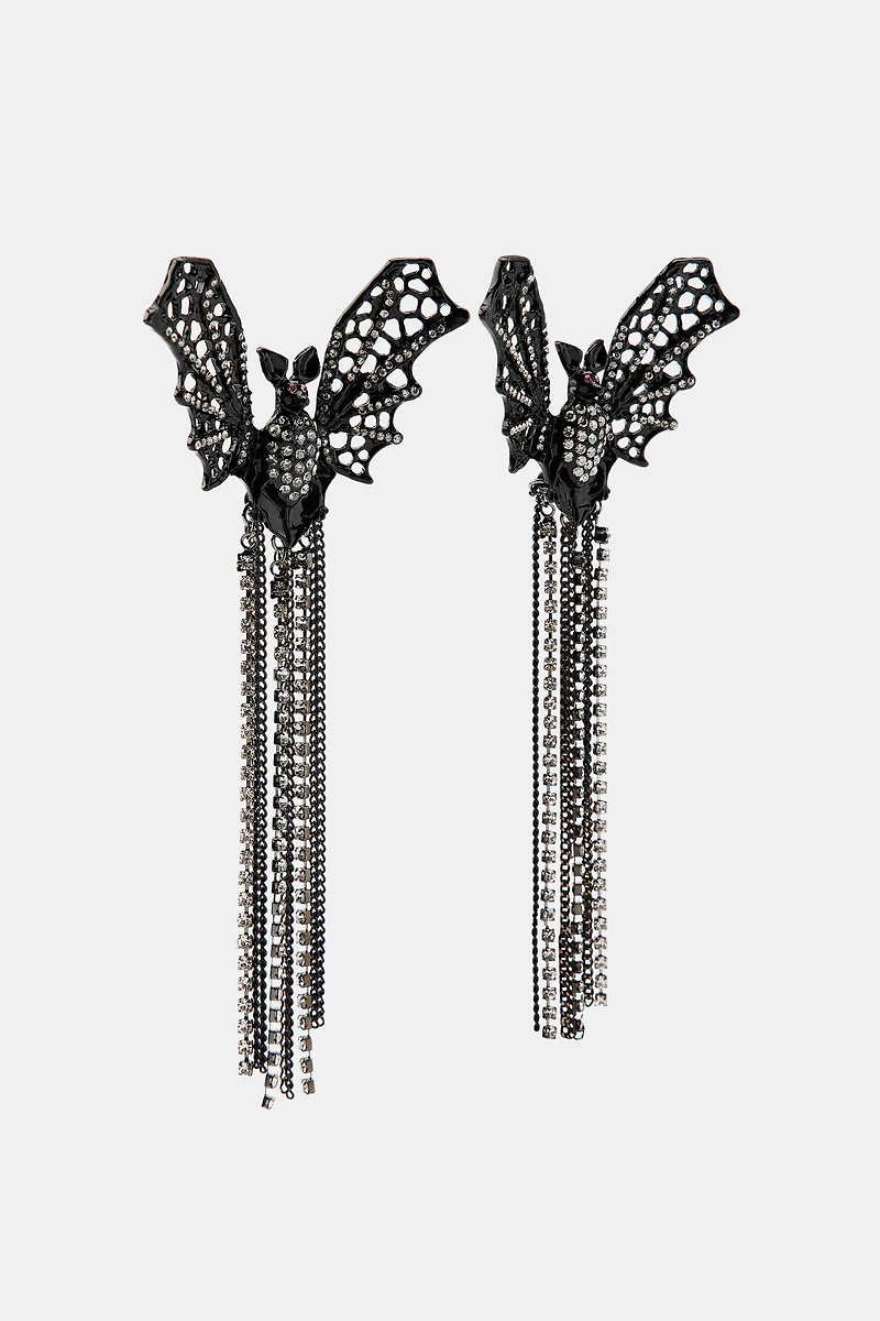 BOUCLES D'OREILLES CHAUVES-SOURIS BRILLANTES