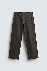 PANTALON RELAXED FIT RAYURES FLOQUÉES