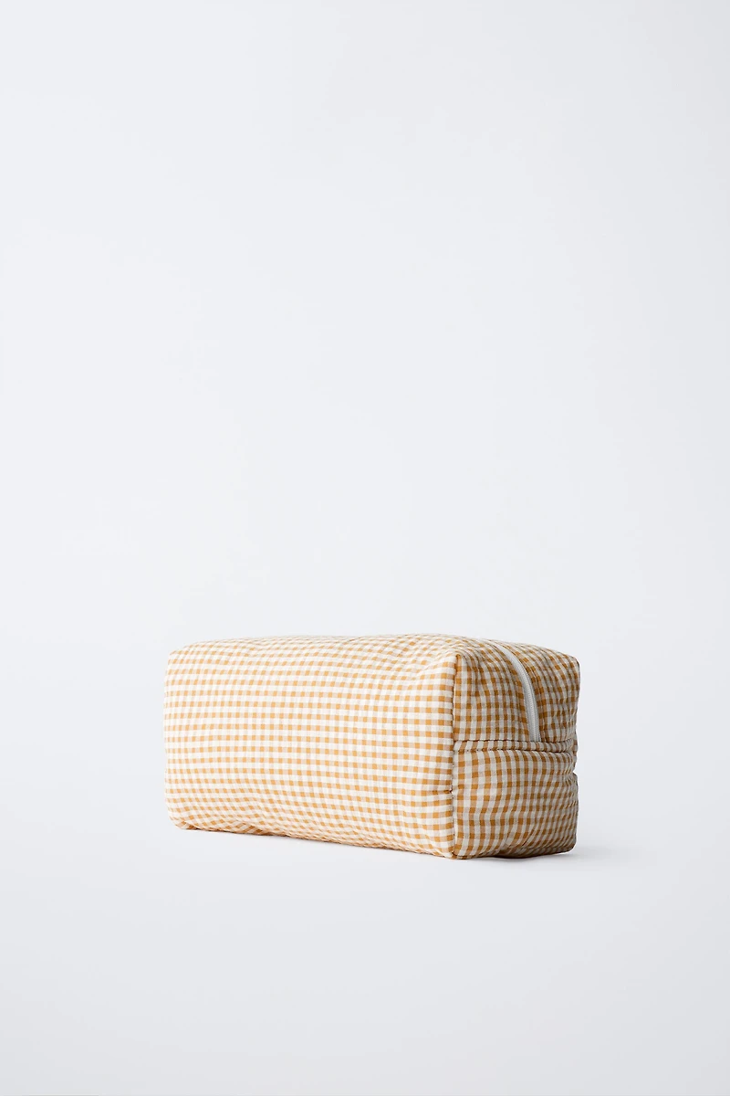 GINGHAM TOILETRY BAG