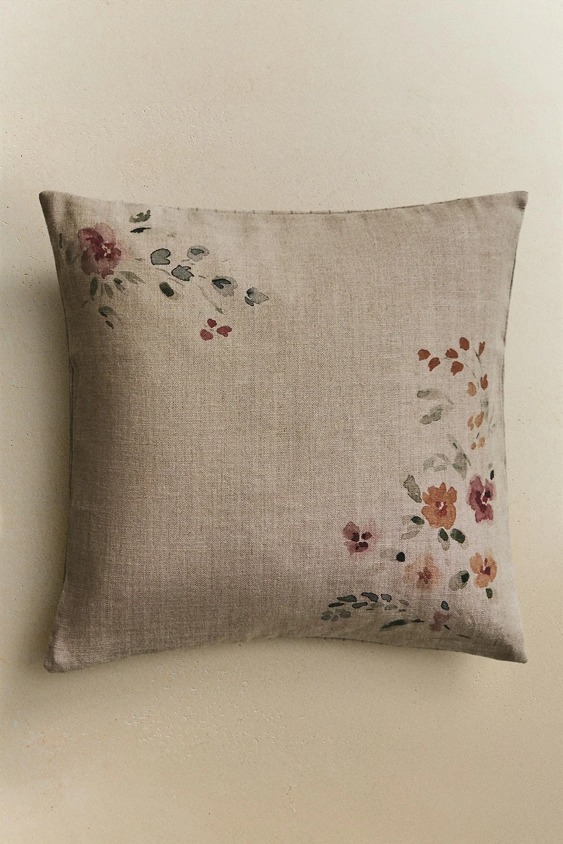 FLORAL THROW PILLOW COVER
