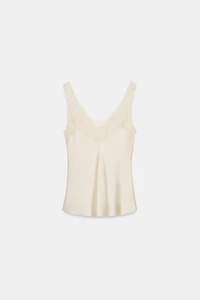 SATIN EFFECT LACE TOP ZW COLLECTION