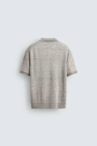 100% LINEN KNIT POLO SHIRT