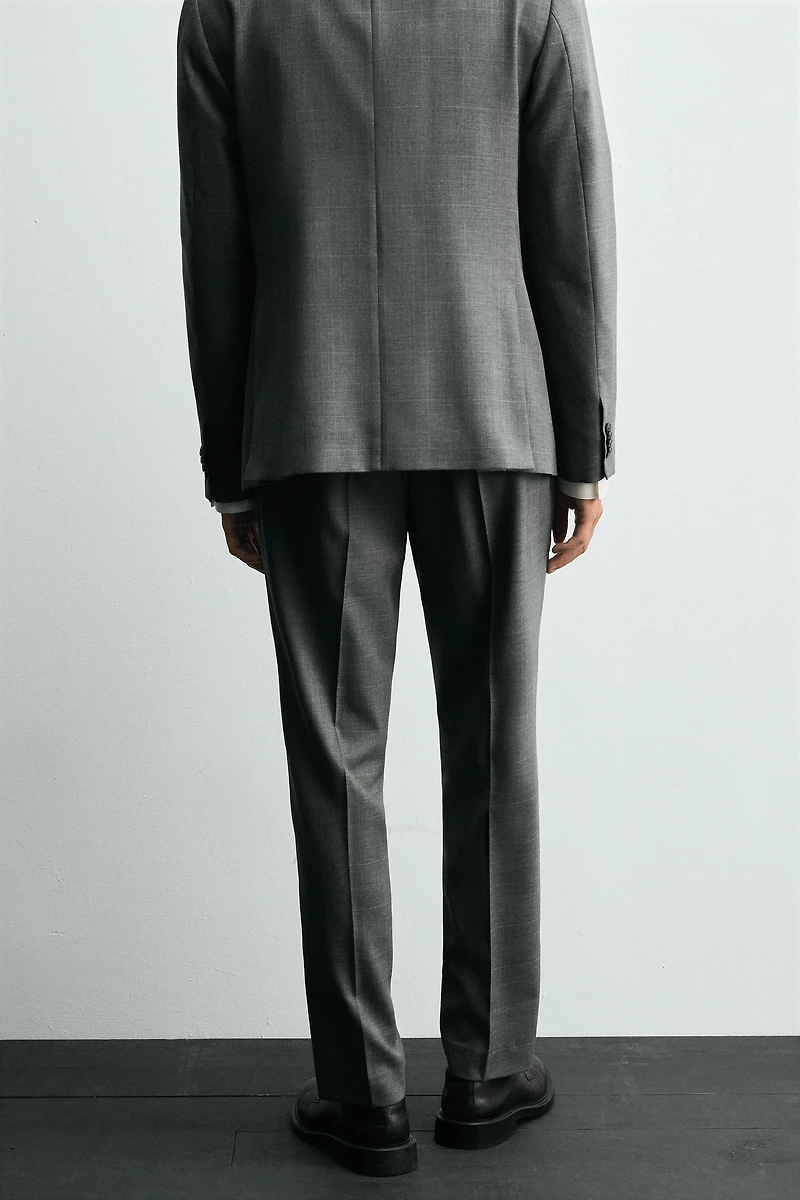 PLAID SUIT PANTS